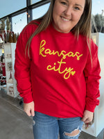Kansas City Script Heart Sweatshirt