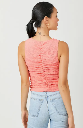 Floral Ruched Tank Top