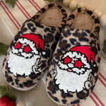 Peace Santa Fuzzy Slippers