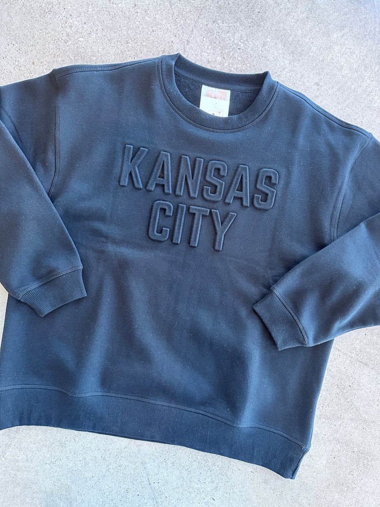 Embossed Kansas City Sweatshirt Black