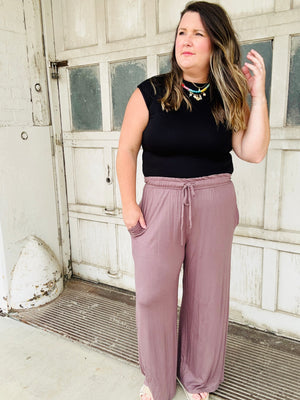 Forever Comfy Drawstring Wide Leg Pants