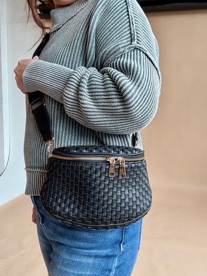 Birdie Saddle Checkered Crossbody Bag