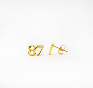 87 Stud Earrings Gold