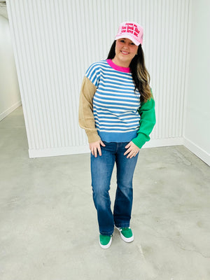 Colorblock Striped Sweater