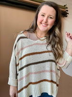 MULTI Color Stripe Sweater Top