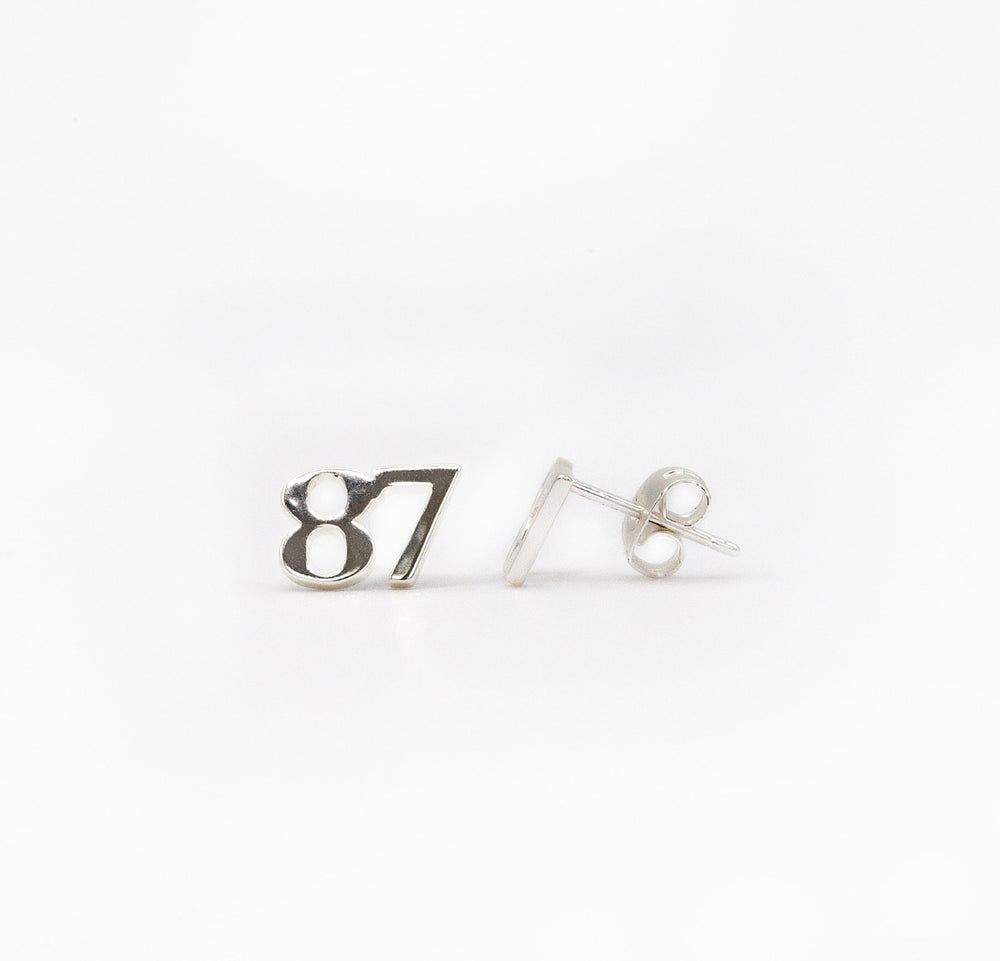 87 Stud Earrings Silver