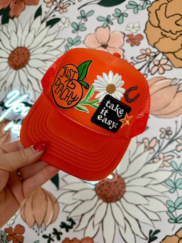 Just Peachy Orange Trucker Hat
