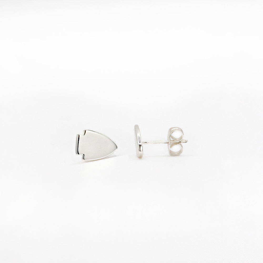 Arrowhead Stud Earrings Silver