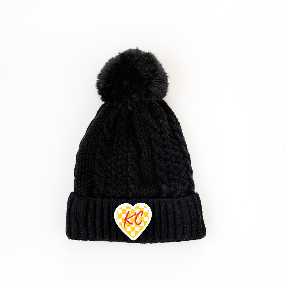 KC Checker Heart Beanie