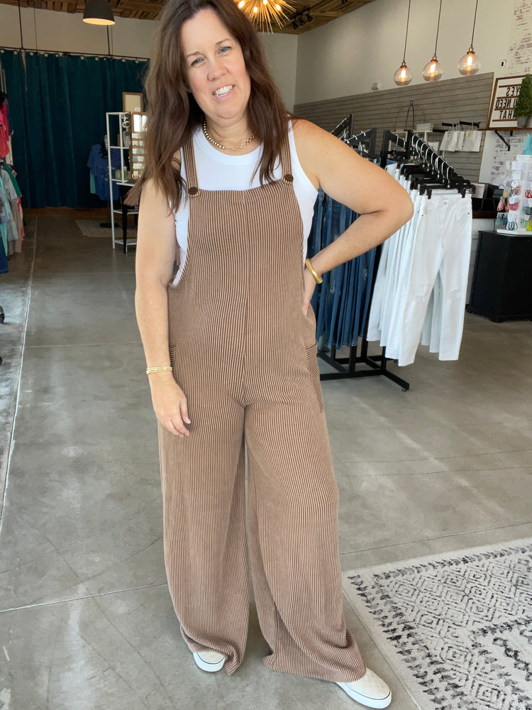 Rib Overall Jumpsuit