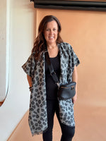 Cheetah Print Cardigan Shawl