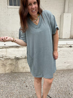 Soft Touch Tunic Dress - Seafoam