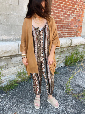 Wide Sleeve Open Front Cardigan