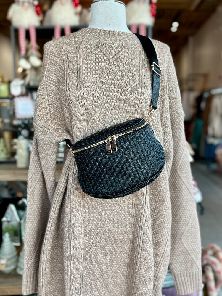 Birdie Saddle Checkered Crossbody Bag