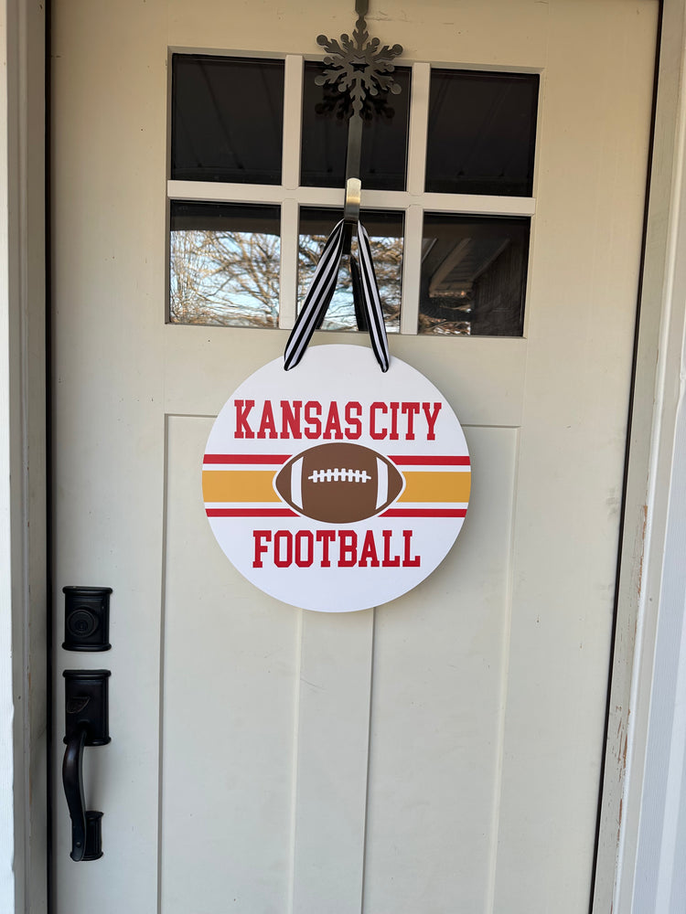 Kansas City Football Door Sign