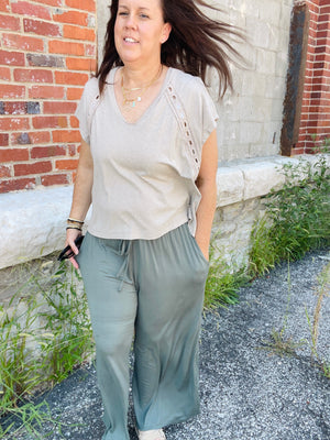 Forever Comfy Drawstring Wide Leg Pants