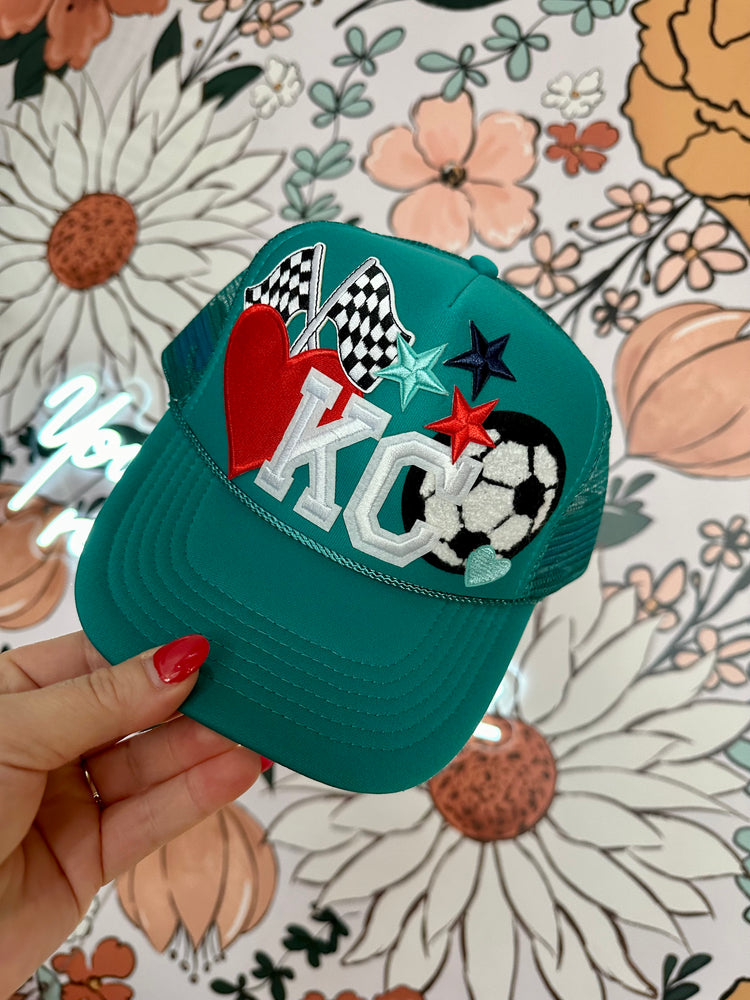 KC Teal Soccer Trucker Hat