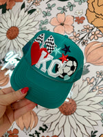 KC Teal Soccer Trucker Hat