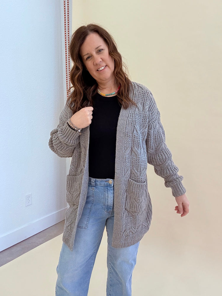 CABLE Knit Sweater Cardigan