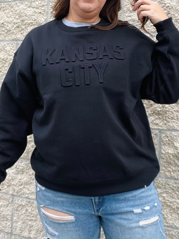Embossed Kansas City Sweatshirt Black