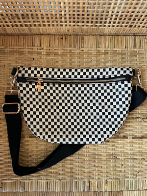 Dallas Woven Checkered Bum Bag