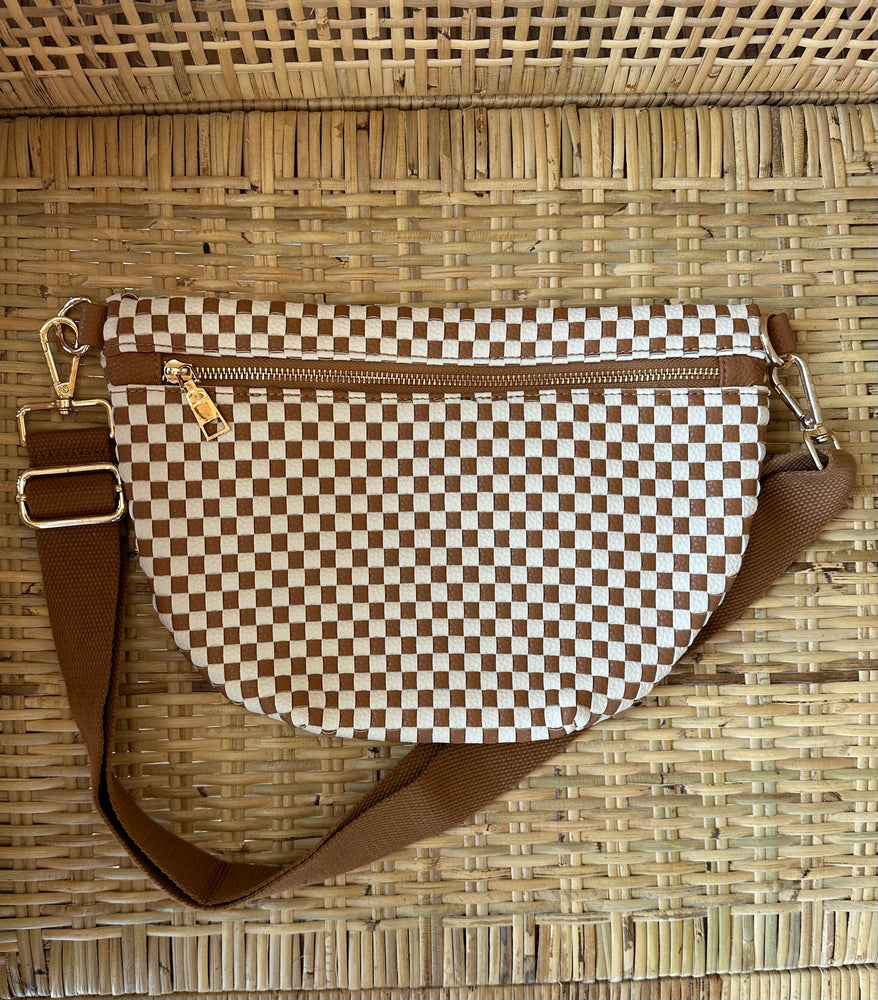 Dallas Woven Checkered Bum Bag