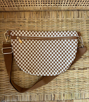 Dallas Woven Checkered Bum Bag