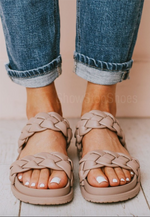 Twisted Taupe Sandals