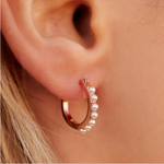 Pura Vida Pearl Hoop Earrings
