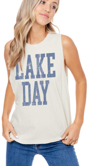 Lake Day Graphic Tank Top