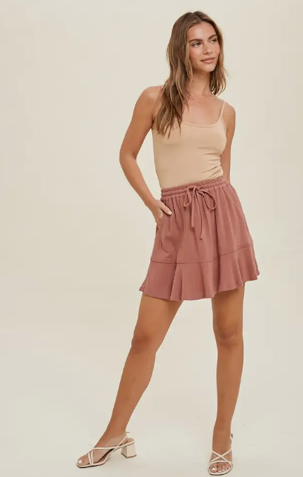Burl Wood Mini Skirt