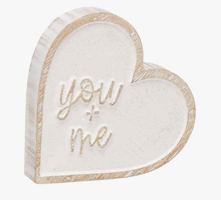 You + Me Carved Heart