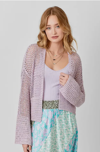 Relaxed Open Sweater Cardigan