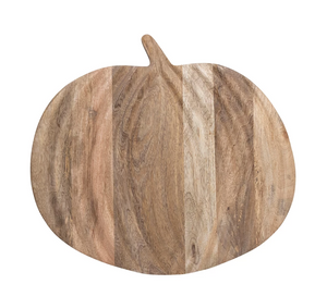 Mango Wood Pumpkin Shaped Cheese/Serving Board, Natural