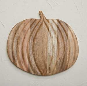 Mango Wood Pumpkin Shaped Cheese/Serving Board, Natural