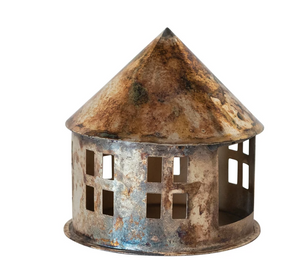 Metal House Tealight Holder