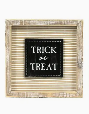 Trick or Treat and Give Thanks Reversible Sign