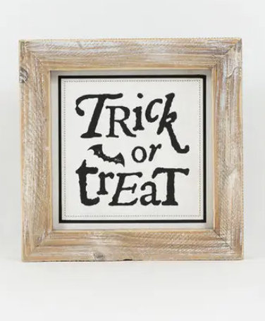 Trick or Treat and Eat, Drink & Be Thankful Reversible Sign