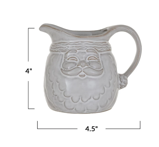 Stoneware Santa Shaped Creamer