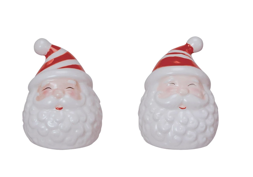 Hand-Painted Ceramic Santa Salt & Pepper Shakers