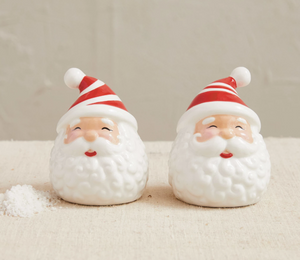 Hand-Painted Ceramic Santa Salt & Pepper Shakers