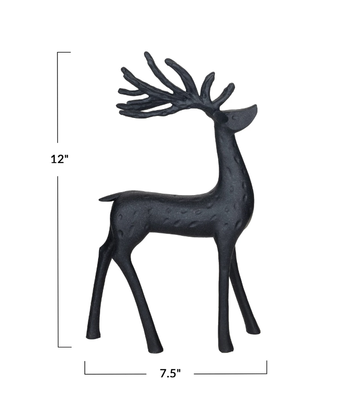 Black Resin Reindeer