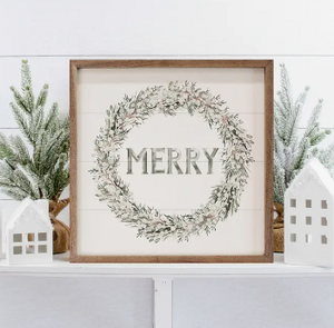 Merry Wreath White