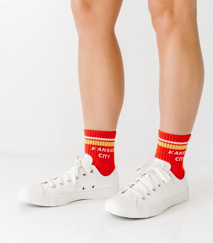 Kansas City Crew Socks - Red & Gold