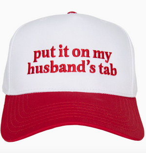 Put It On My Husband's Tab Wholesale Two-Toned Vintage Hat