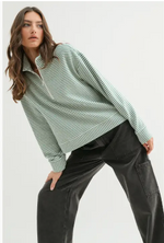 Striped Half-Zip Pullover