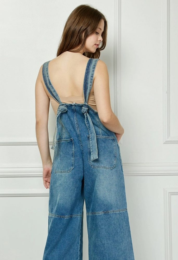 Denim Multi Button Fatigue Overall