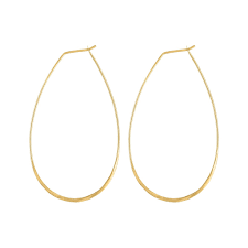 Dainty Gold Oval Hoop Earrings