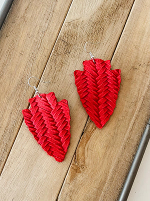 Braided Arrowhead Earrings