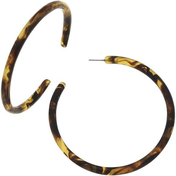 Tortoise Hoop Earrings